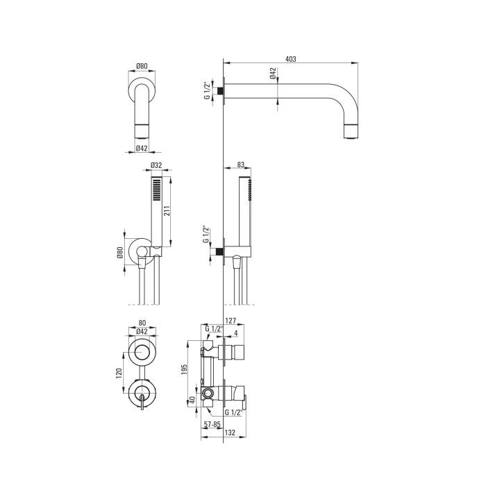 Душовий гарнітур Deante Silia (NQS_N9XK) зображення 2