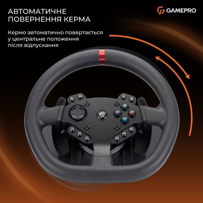 Руль GamePro RW575PM з педалями та коробкою передач XBOXONE/PS4/PS3/PC/SWITCH (RW575PM) изображение 10