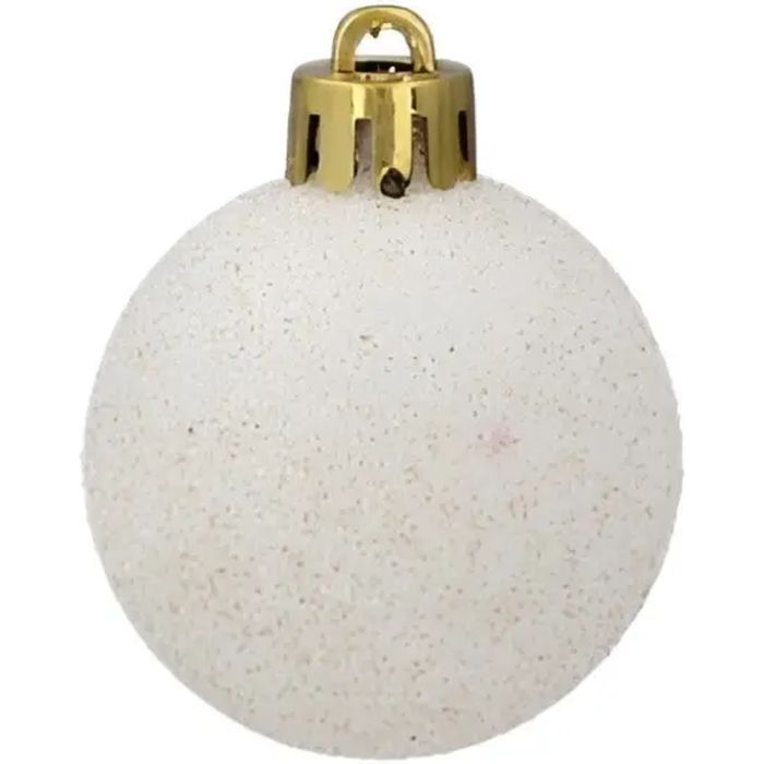 Елочная игрушка Chomik пластикові кульки 16 шт, 4 см, сріблясті і біли (5900779877351_3) изображение 3