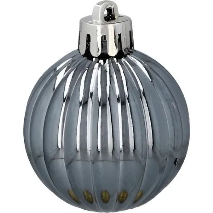 Елочная игрушка Chomik пластикові кульки 16 шт, 4 см, сріблясті і біли (5900779877351_3) изображение 5