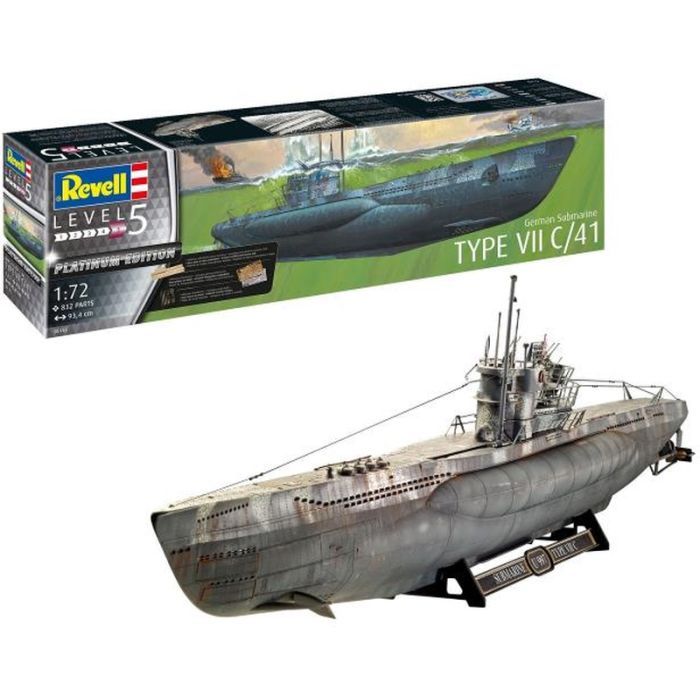 Збірна модель Revell Німецький підводний човен типу VII C/41, рівень 5, 1:72 (RVL-05163)