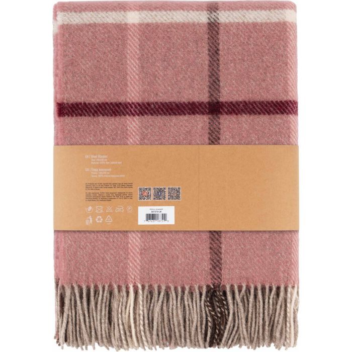 Плед Ardesto Leonardo Alpina 100% шерсть, розовый 140x200 см (ART0701LM) изображение 2