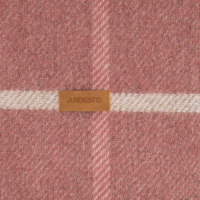 Плед Ardesto Leonardo Alpina 100% шерсть, розовый 140x200 см (ART0701LM) изображение 7