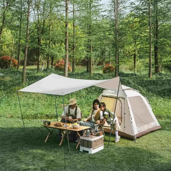 Палатка Naturehike тримісний автоматичний із тентом Ango Picnic CNK2450WS021, коричневий (6976023922817) изображение 4