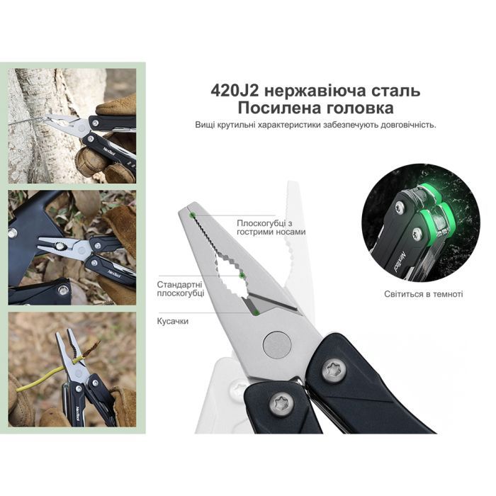 Мультитул NexTool Mini Sailor Pliers S11 чорний (NE20156C) изображение 7