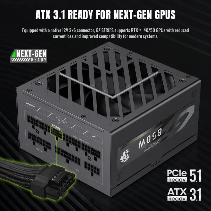 Блок питания Gamemax 850W (GZ 850G BK) изображение 7
