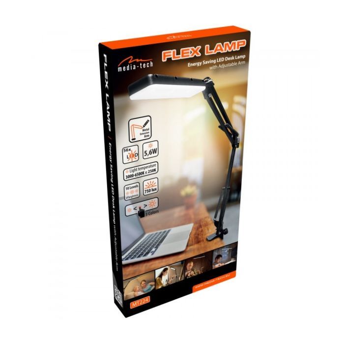 Настольная лампа Media-Tech FLEX LAMP 5,6W 6500K 5V Black (MT224) изображение 3