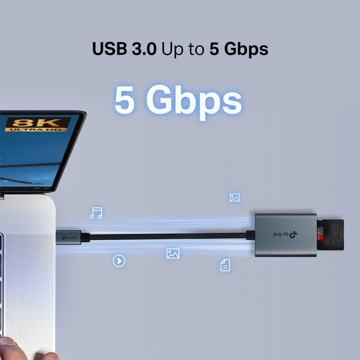 Считыватель флеш-карт TP-Link USB-C to SD/TF (UA440C) изображение 8