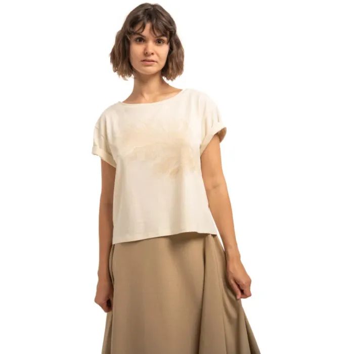 Футболка Turbat Misool Wmn cloud cream/brown - M - бежевий/коричневий (012.004.6330)