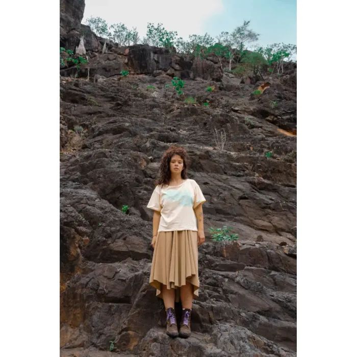 Футболка Turbat Misool Wmn cloud cream/brown - M - бежевий/коричневий (012.004.6330) изображение 7