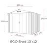 Садовий будиночок Duramax металевий Eco 320х360х196 см зелений-білий (10741) зображення 2