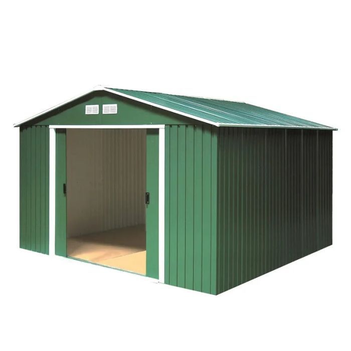 Садовий будиночок Duramax металевий Eco 320х360х196 см зелений-білий (10741) зображення 3