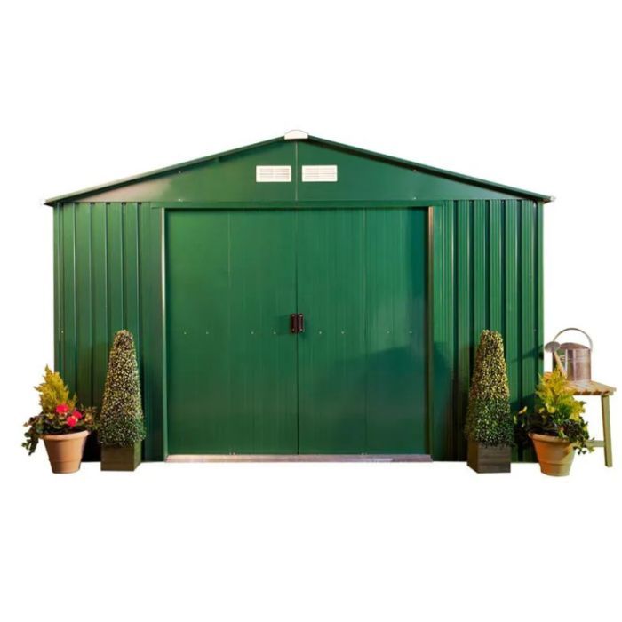 Садовий будиночок Duramax металевий Eco 320х360х196 см зелений-білий (10741) зображення 5