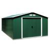 Садовий будиночок Duramax металевий Eco 320х360х196 см зелений-білий (10741)