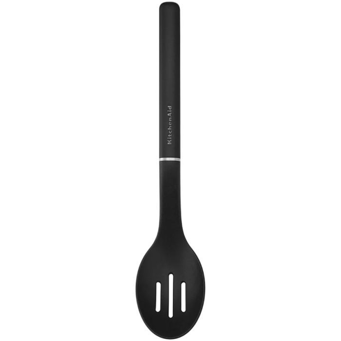 Ложка поварская KitchenAid Classic для сервірування з прорізами 34 см чорний (KHH004OHOBEG)