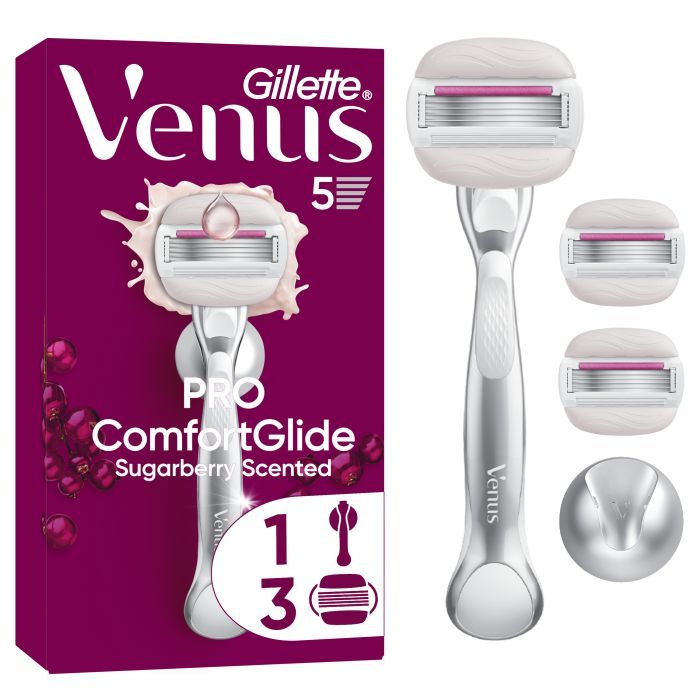 Бритва Gillette Venus PRO ComfortGlide Sugarberry Scented з 3 змінними картриджами + Гачок (8700216970020)