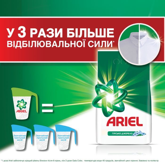 Стиральный порошок Ariel Горный родник 2.1 кг (8006530178020) изображение 8