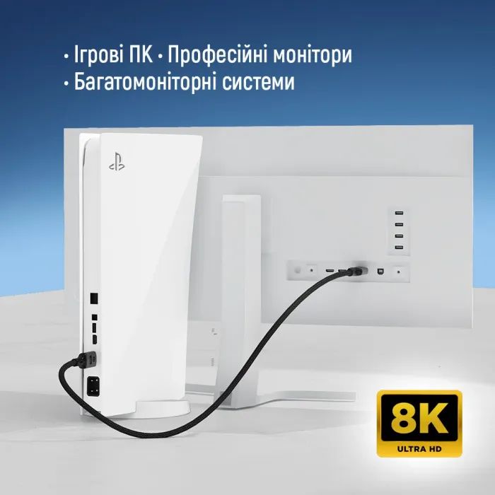 Кабель мультимедійний DisplayPort M to DisplayPort M 1.5m V1.4 8K black ColorWay (CW-CBDP093-BK) зображення 8
