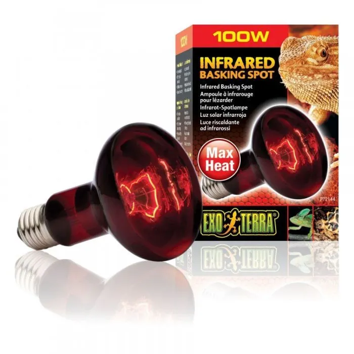 Светильник для террариума ExoTerra Infrared basking spot инфракрасная обогревающая R25/100 Вт (15561221443)