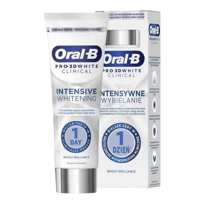 Зубная паста Oral-B Pro-3D White Clinical Intensive Whitening Яркий блеск 75 мл (8700216922807)