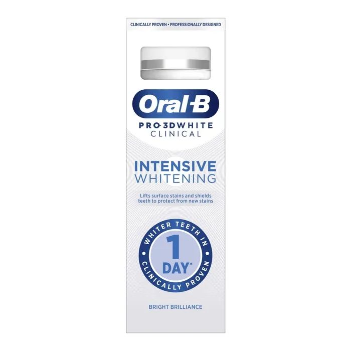 Зубная паста Oral-B Pro-3D White Clinical Intensive Whitening Яркий блеск 75 мл (8700216922807) изображение 2