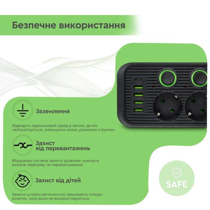 Сетевой фильтр питания XoKo XK-SP-5-2-1-BK изображение 11