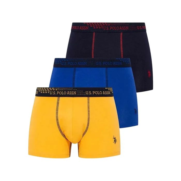 Труси U.S. Polo Assn. 80178 Sax Navy Yellow M 3 шт. (8680557254686) зображення 2