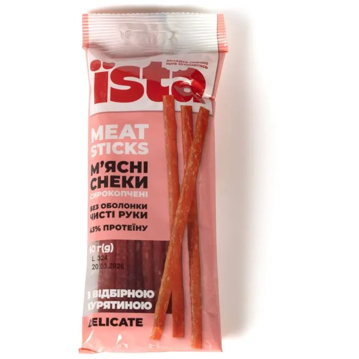 Мясные снеки ЇSTA Delicat сырокопченые 80 г (is.06843) изображение 3