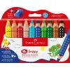 Карандаши цветные Faber-Castell Jumbo Grippy акварельні, 10 кольорів + стругачка (110636) (33043)