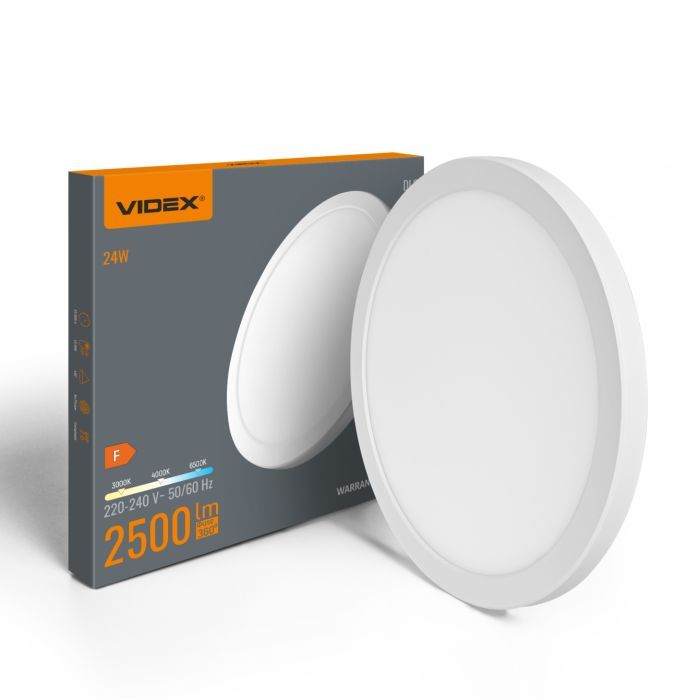 Світильник Videx DL6R 24W 3000K-4000K-6500K White (VL-DL6R-24CW)