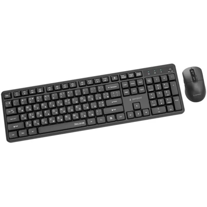 Комплект Gembird Silent Key Pro Business Wireless Black (KBS-WMS-01-CYRL) изображение 2