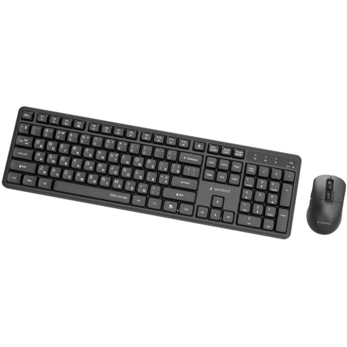 Комплект Gembird Silent Key Pro Business Wireless Black (KBS-WMS-01-CYRL) изображение 3