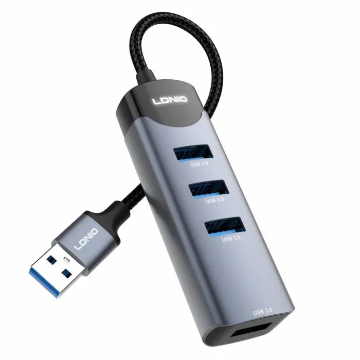 Концентратор LDNIO USB-A + USB-C 4-in-1 4xUSB 3.0 1.2m (DS-134U-1.2M)