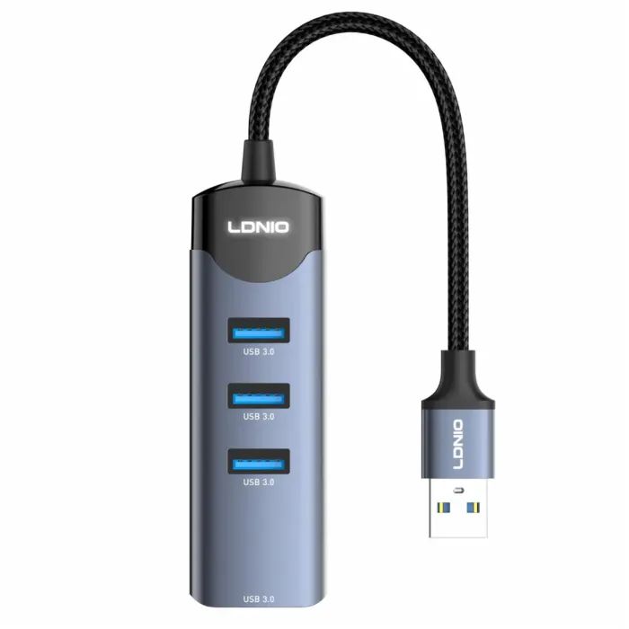 Концентратор LDNIO USB-A + USB-C 4-in-1 4xUSB 3.0 1.2m (DS-134U-1.2M) изображение 3