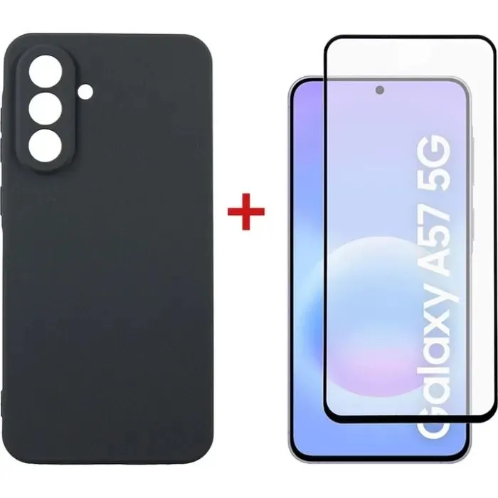 Чехол для мобильного телефона Dengos Carbon Cover + Glass Samsung Galaxy A57 Black (DG-KM-195)