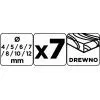 Набор сверл Graphite по дереву, удлиненные, 4–8,10,12x300мм, 7шт (54T573) изображение 8