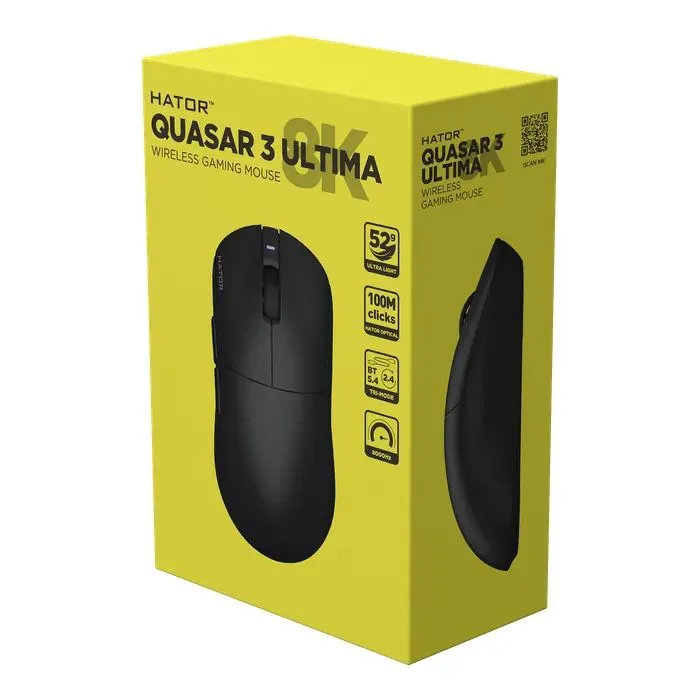 Мишка Hator Quasar 3 Ultima 8K Wireless/Bluetooth/USB Black (HTM762) зображення 7
