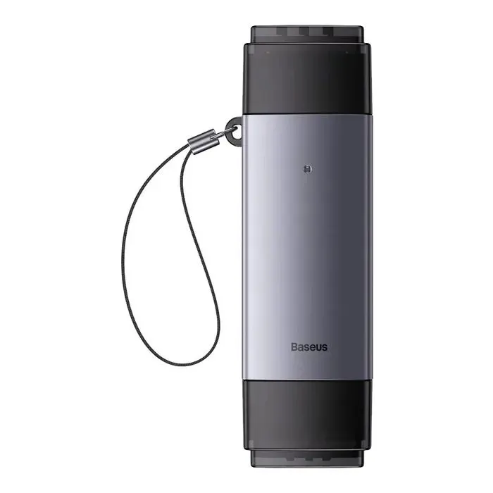 Считыватель флеш-карт Baseus USB-A + USB-C to SD/TF gray (WKQX060113) изображение 2