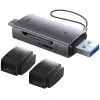 Считыватель флеш-карт Baseus USB-A + USB-C to SD/TF gray (WKQX060113) изображение 5