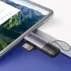 Считыватель флеш-карт Baseus USB-A + USB-C to SD/TF gray (WKQX060113) изображение 7