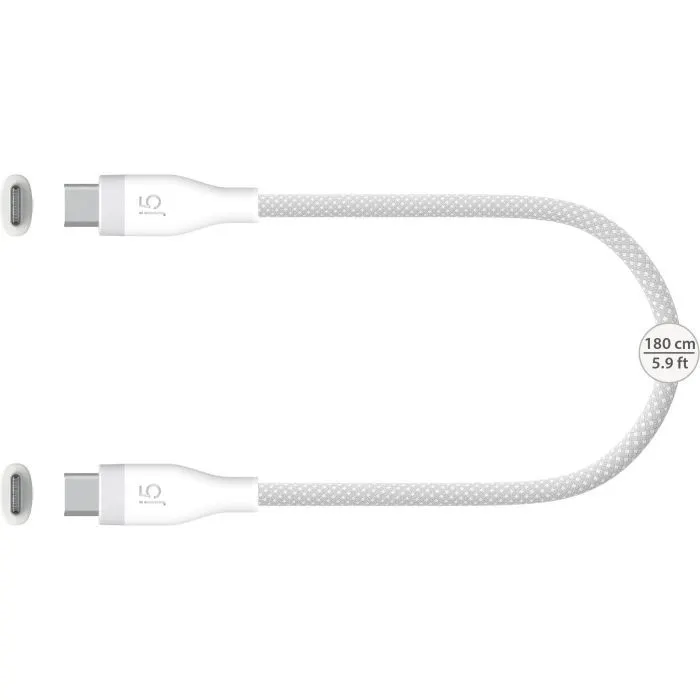 Дата кабель USB-C to USB-C 1.8m 60W (20V/3A) premium J5create (JUCX18L18W-N) изображение 2