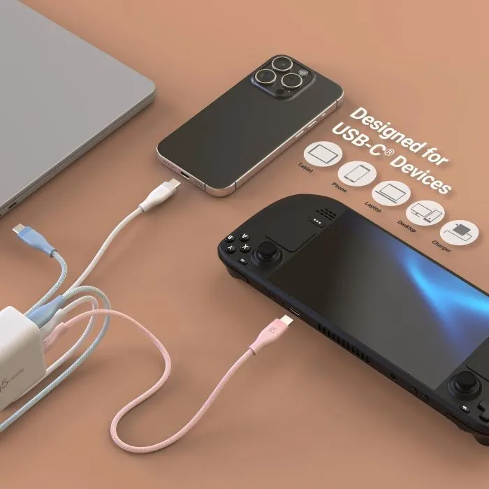 Дата кабель USB-C to USB-C 1.8m 60W (20V/3A) premium J5create (JUCX18L18W-N) изображение 5
