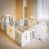 Детский манеж Mealux трансформер 4 в 1 (KD-C051 Grey/White) изображение 7