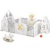 Детский манеж Mealux трансформер 4 в 1 (KD-C051 Grey/White)