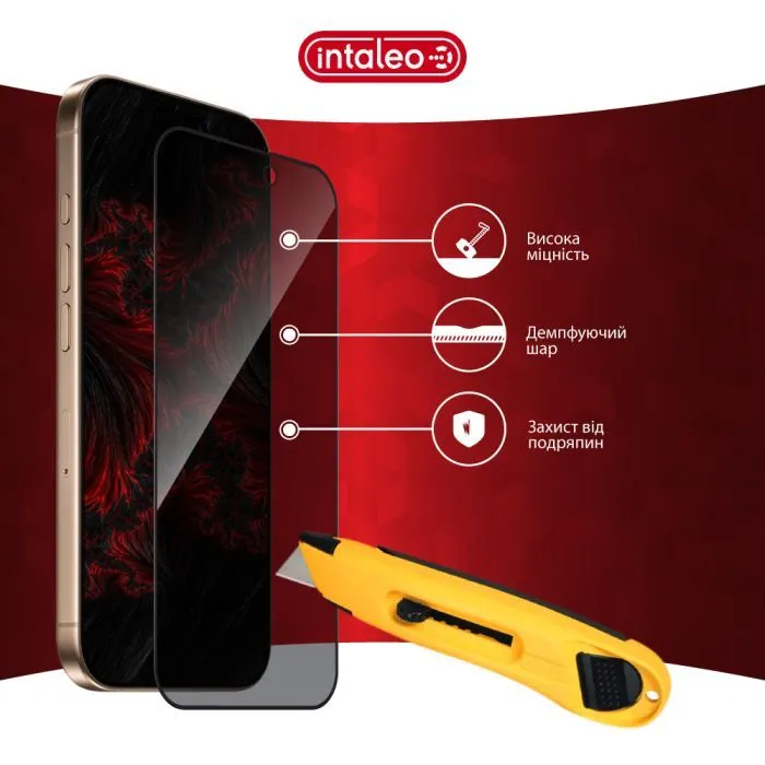 Скло захисне Intaleo Privacy Apple iPhone 16 Pro Black (1283126607028) зображення 7