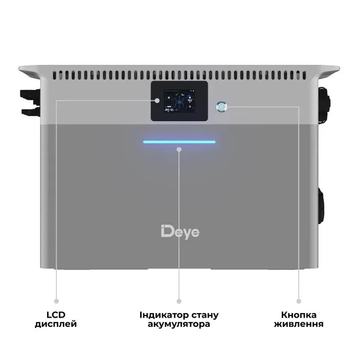 Зарядная станция Deye 2500W, 2.56kWh (SUN-BK250-2.56KWH-EU-AM4-18L) изображение 6