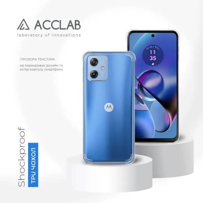 Чохол до мобільного телефона ACCLAB ShockProof Motorola Moto G54 Transparent (1283126587979) зображення 4
