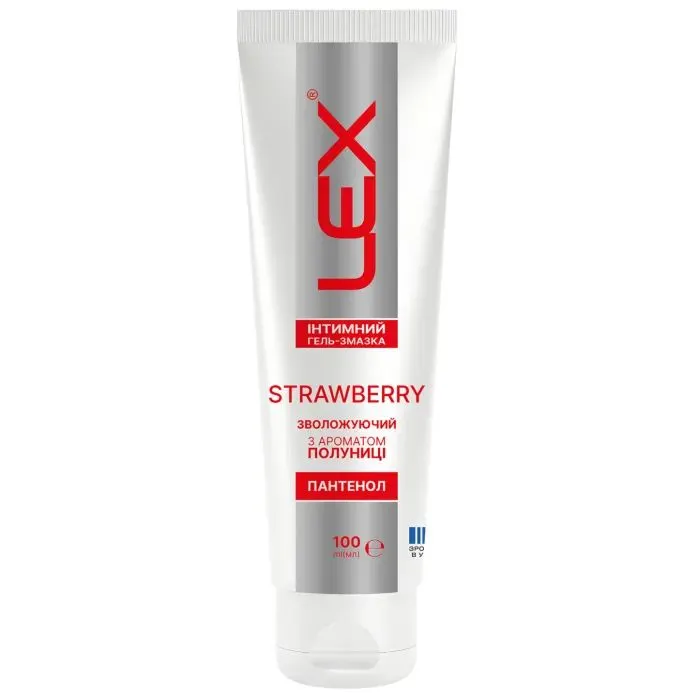 Лубрикант Lex Condoms Strawberry Зволожуючий з ароматом полуниці 100 мл (4820296720125)