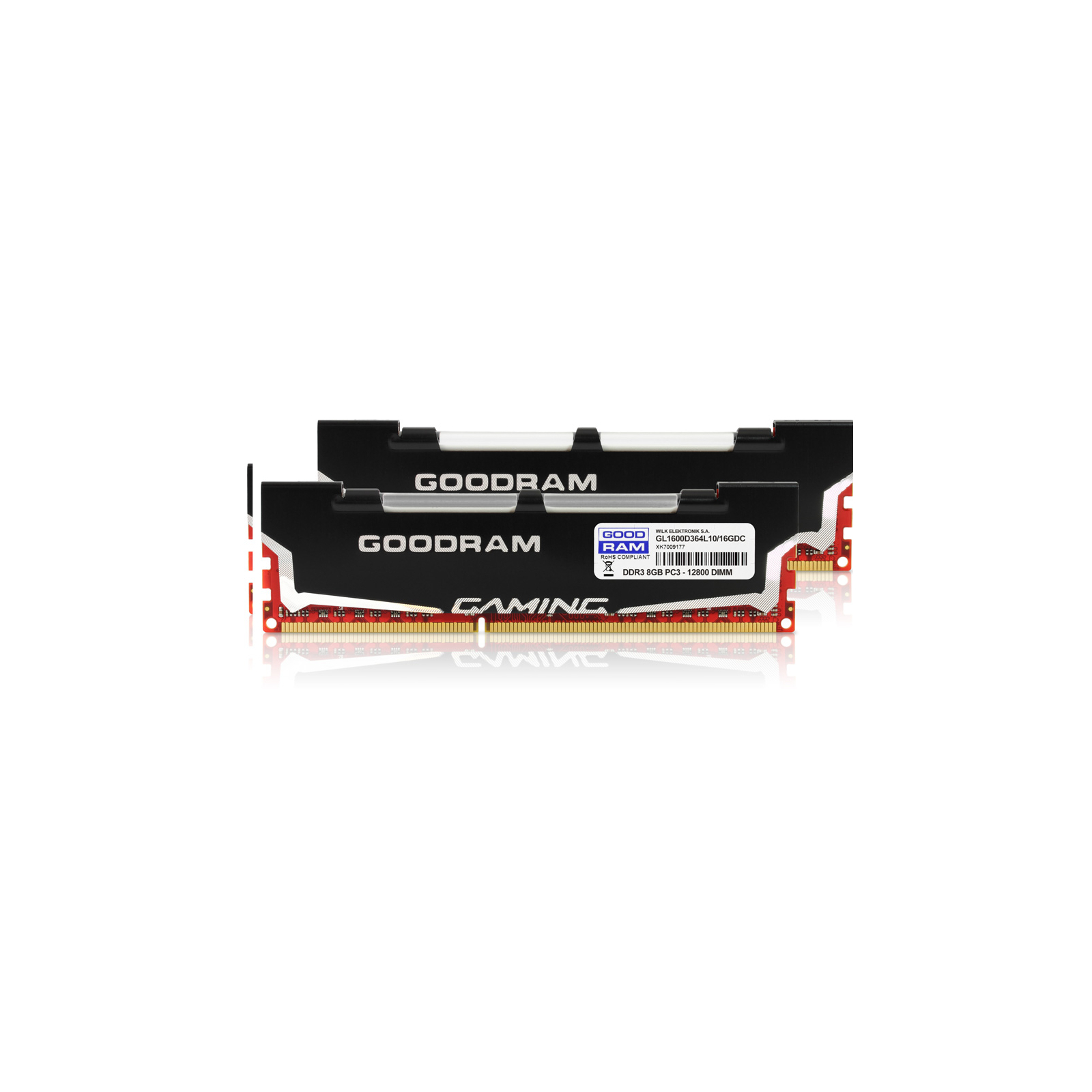 Модуль памяти для компьютера DDR3 16Gb (2x8GB) 1600 MHz Led Gaming Goodram (GL1600D364L10/16GDC) изображение 3