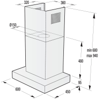 Вытяжка кухонная Gorenje WHT 68 INI изображение 2